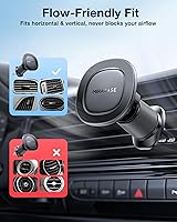 Vista 8 de Miracase Soporte de coche MagSafe con clip de gancho de metal, soportes magnéticos para teléfono de automóvil, compatible con GPS Garmin Fit iPhone