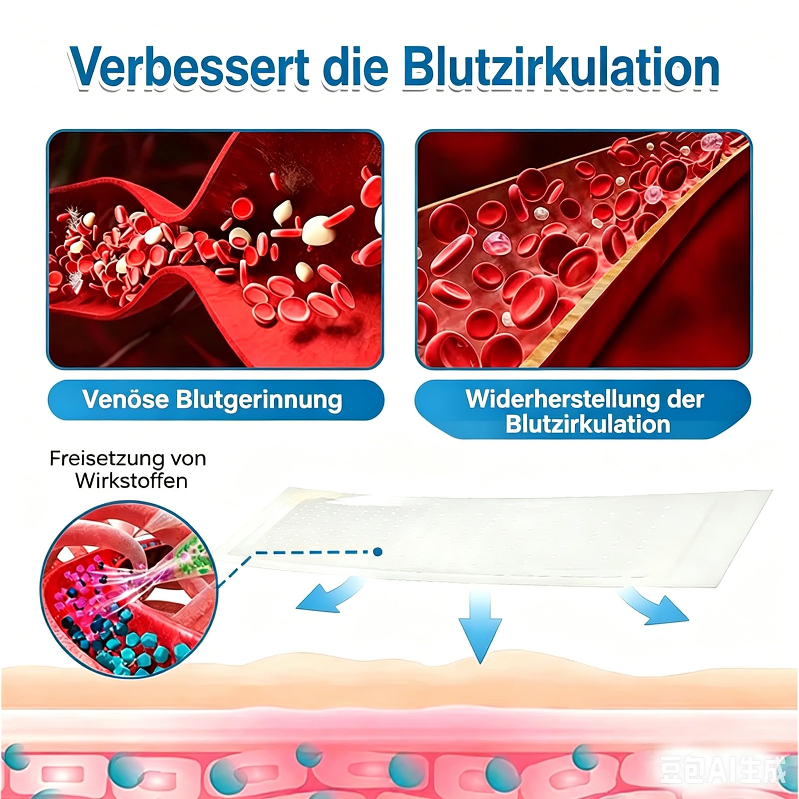 GFOUK Veinrepair Mikronadel-Pflasterrolle, GFOUK Vein Repair Patches, Professional Vein Heal Pflaster für alle Hauttypen (2 schachtel)