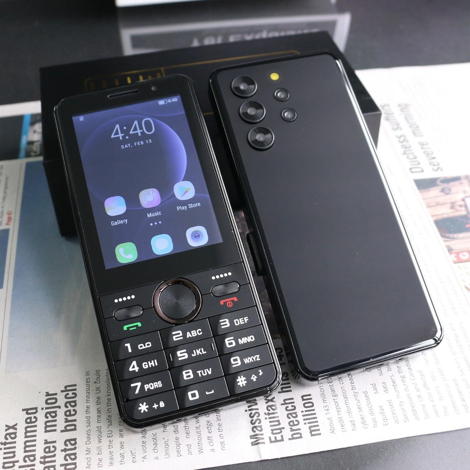 Tonysa Telefono Sbloccato 4G 2G 3G 4G Telefono Cellulare Doppia Scheda SIM Touch Screen HD da 3,5 Pollici Tasti Grandi WiFi Bluetooth 8.1 con Batteria da 2500 MAh per Anziani Viaggi (BLACK)