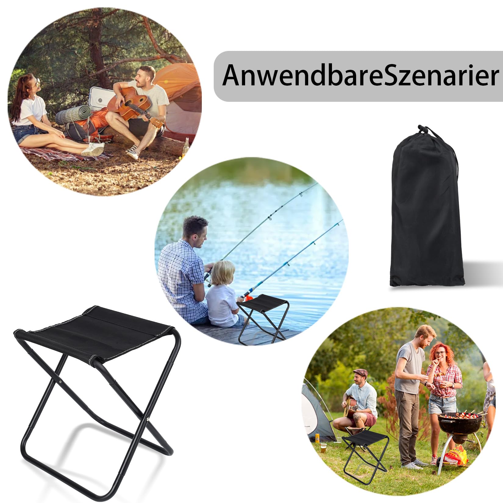 Tragbarer Klapphocker, Zweiten Generation Mini Teleskophocker, Leichte
