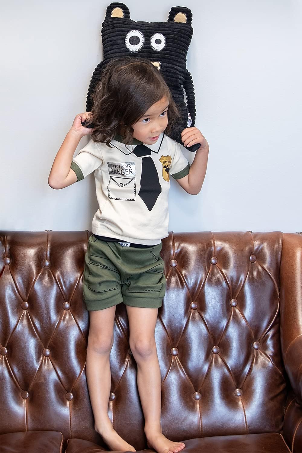 Lazy One Short-Sleeved Summer Pajama Set for Girls and Boys, Kid Pajama Set