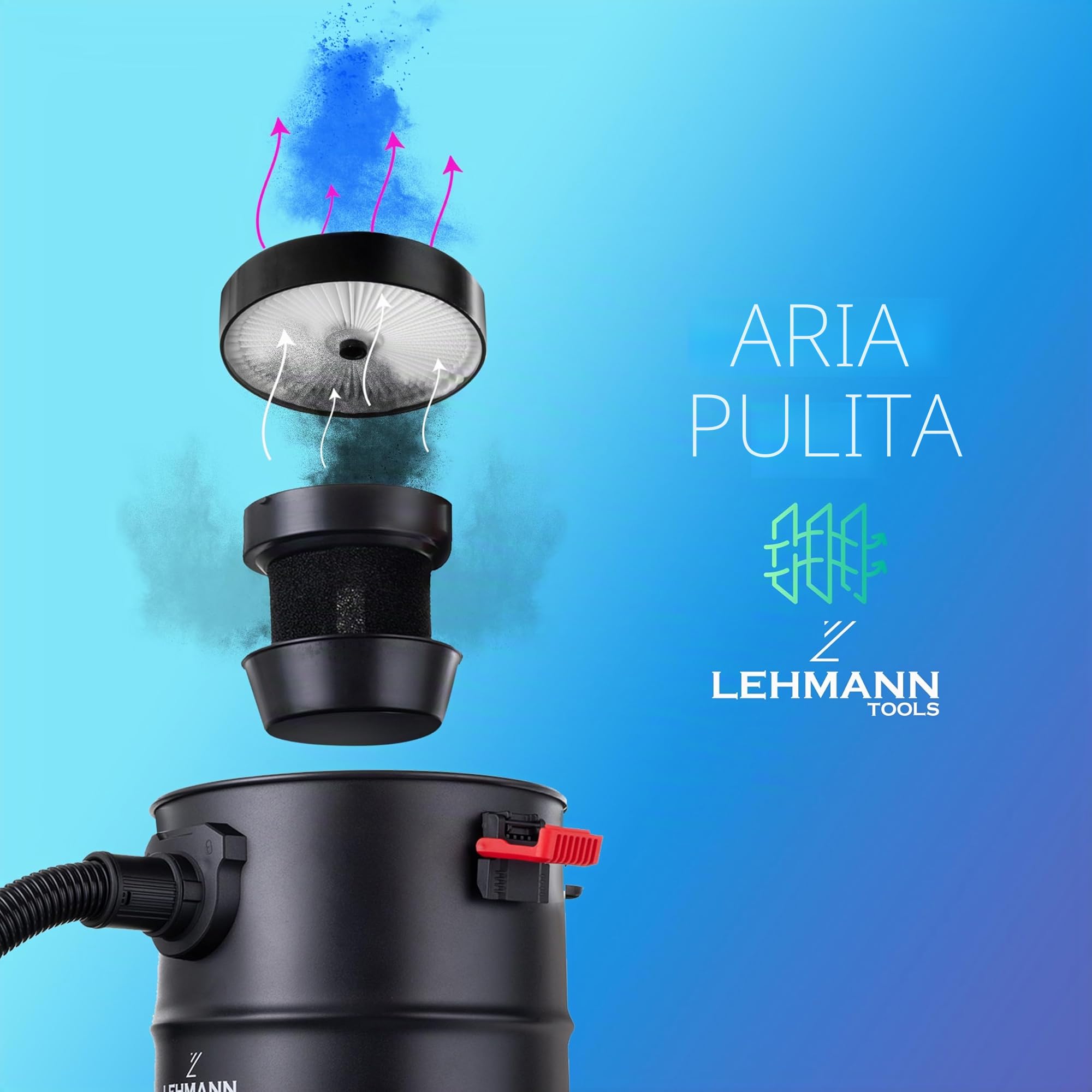 LEHMANN Ultrawash Aspirapolvere per Lavaggio 4 in 1 | Aspirapolvere per tappeti e mobili imbottiti | Aspirapolvere senza sacchetto con serbatoio da 20 litri | Molti accessori inclusi