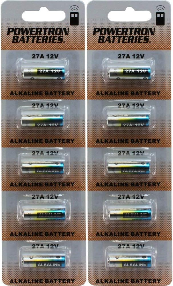 POWERTRON (10) 27A A27 G27A B-1 L828 CA22 GP27A Battery 12V