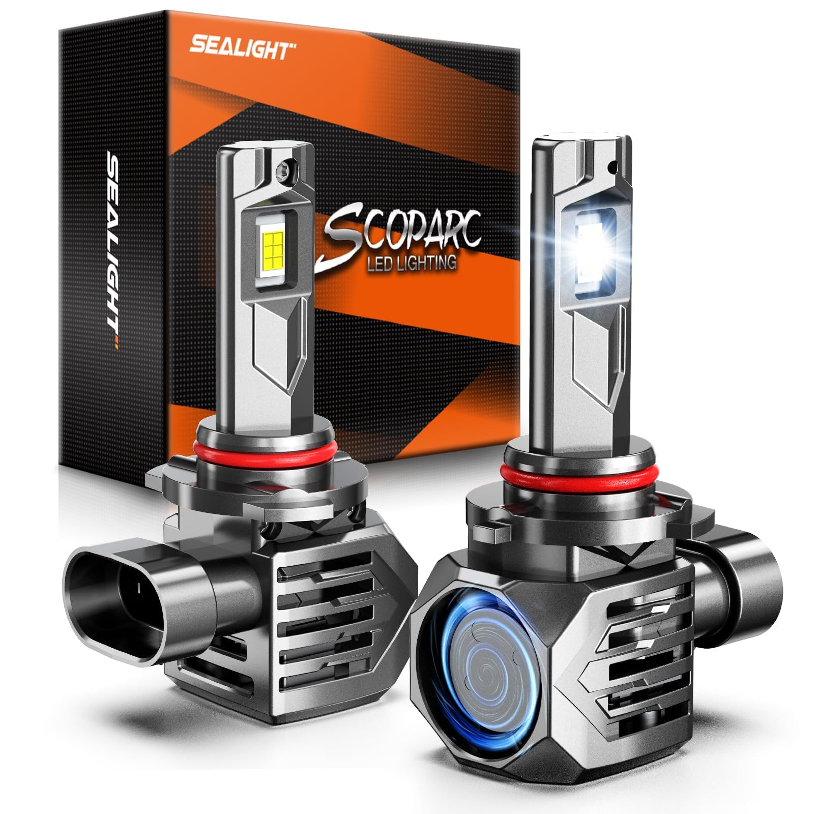 SEALIGHT 9005/HB3 Fog Lamps 75,000LM for ATVs &amp; Powersports, 2026 Version, 9×Brighteness S7S Series Wireless 9005 Fog Lights 1:1 Real Size 10 Years Lifespan- Pack of 2