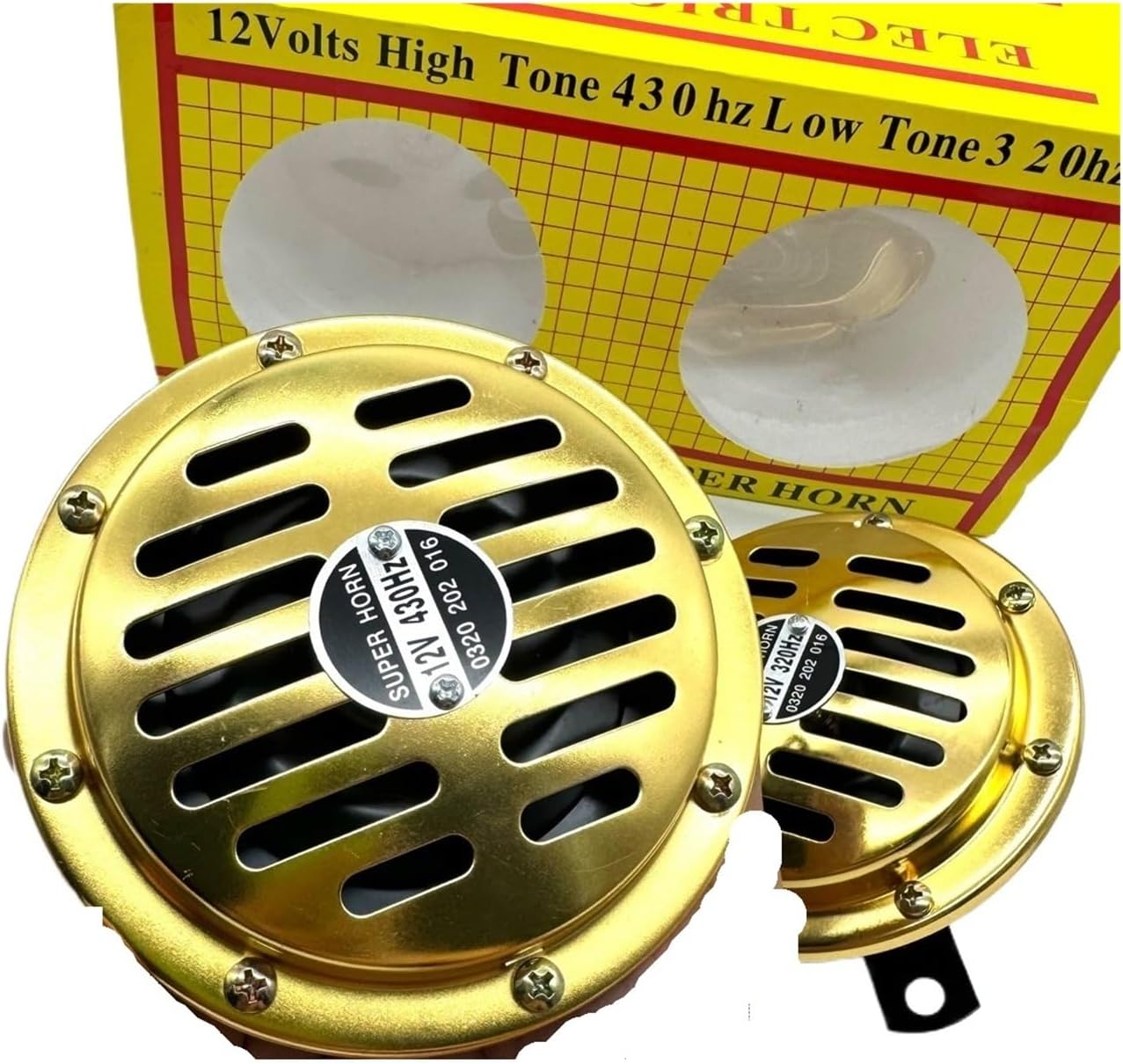 New 12V24V Car Motorcycle Universal Horn High And Low Dual Tone Super Loud Bowl Shaped Clear Sound(Car bowl horn 12V)