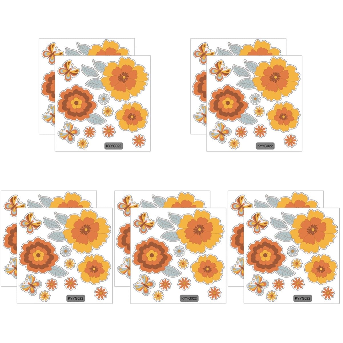 DOITOOL 10 Set adesivi murali rimovibili adesivi cameretta wall sticker staccare e incollare la carta da parati farfalle adesivi decorativi da parete arredamento per ufficio primaverile