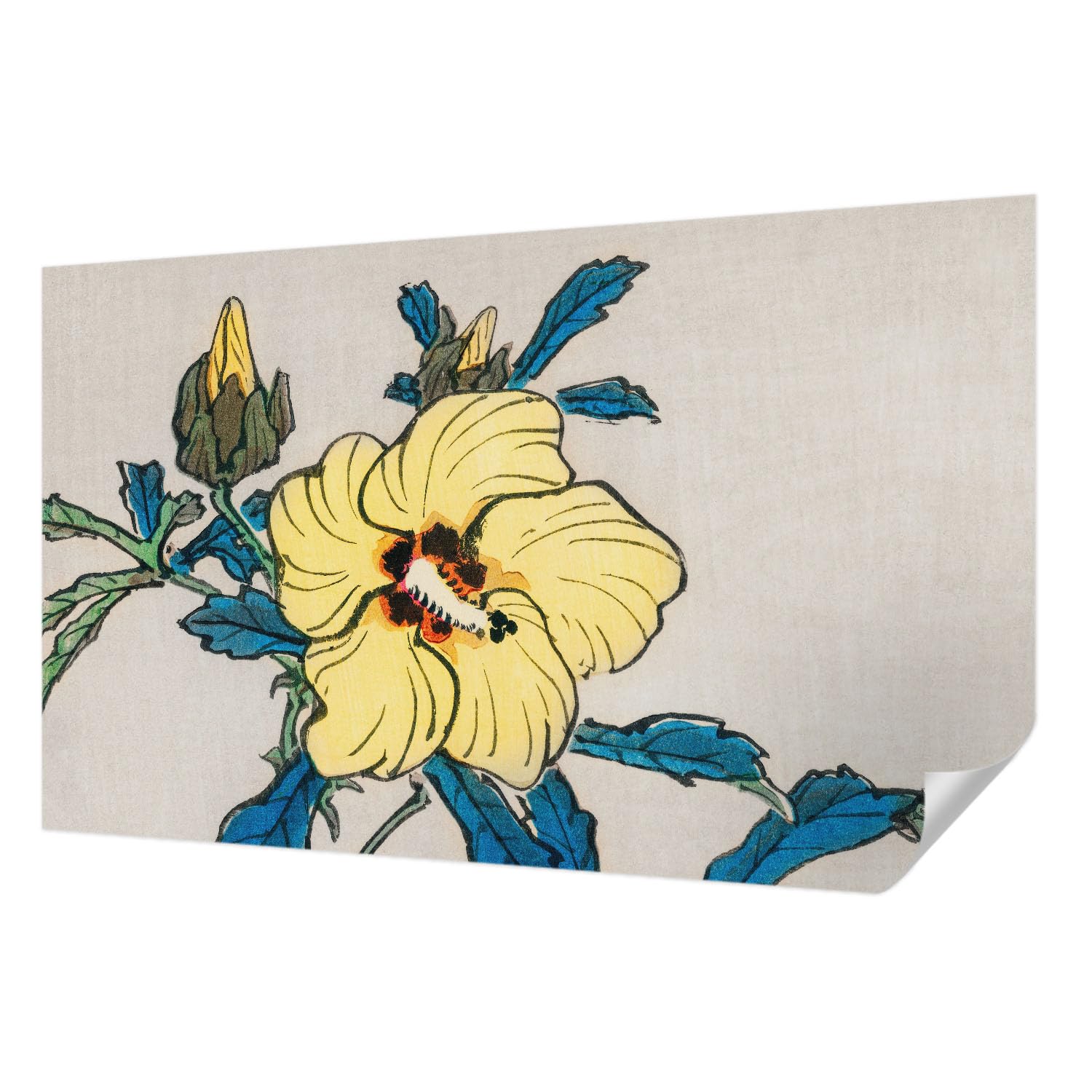 Papier peint autocollant fleur jaune pour chambre et salon cocooning