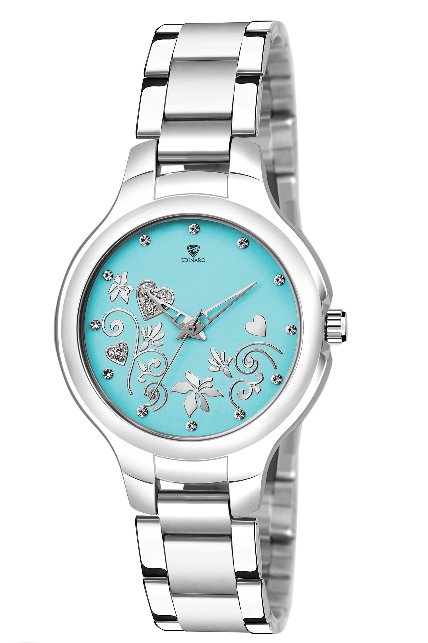 IIK COLLECTION Elegant Analog Round Studded Dial with Stainless Steel Bracelet Chain Strap Girls & Womens Wrist Watch (B09WJ64MQL) Amazon Price History, Amazon Price Tracker