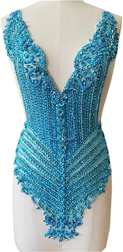 Miniatura 65 de Cuentas de piedras hechas a mano, parches de cristal brillantes para coser en diamantes de imitación, corpiño de encaje, accesorios para decoración