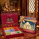 SAN-CHA Tea Boutique, Traditions of India Collection, Luxury Tea Gift Box, 9 Assorted Teas Hamper, 225g Loose Leaf Green & Black Teas, Wellness Gift Set gallery image