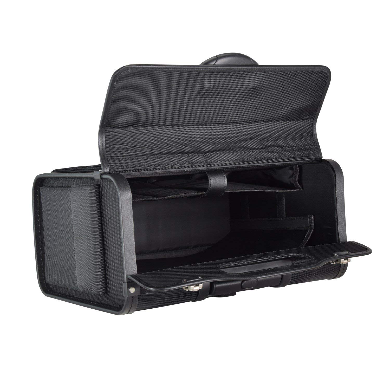 Pilotenkoffer Bowatex Aktenkoffer Business Koffer Trolley Nylon Schwarz 48 cm
