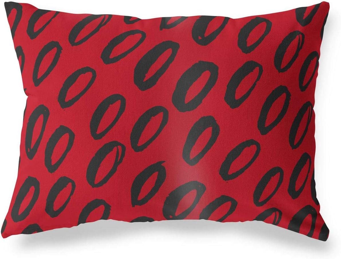 BonaMaison Decorative Cushion Cover, Red Black Throw Pillow Covers, Home Decorative Pillowcases for Livingroom Sofa, Bedroom