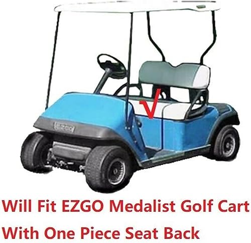 Miniatura 6 de Huskey Parts Company 4 fundas de asiento de carrito de golf gris carbón con costuras de diamante para EZGO TXT 1994-2013, vinilo de grado marino,