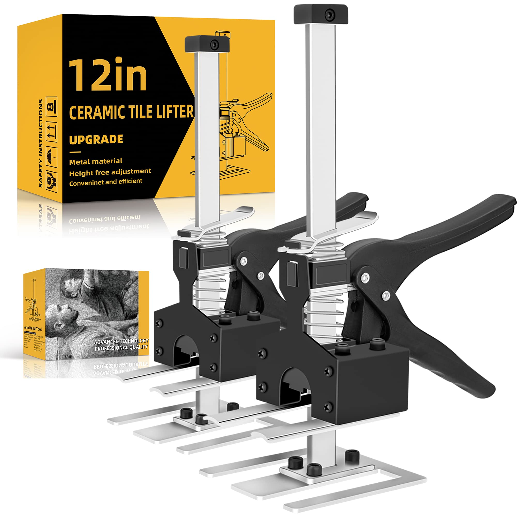 AMZKEIO Lever Arm Lifter, 12 Inch Labor Saving Arm Jack, Drywall Lift