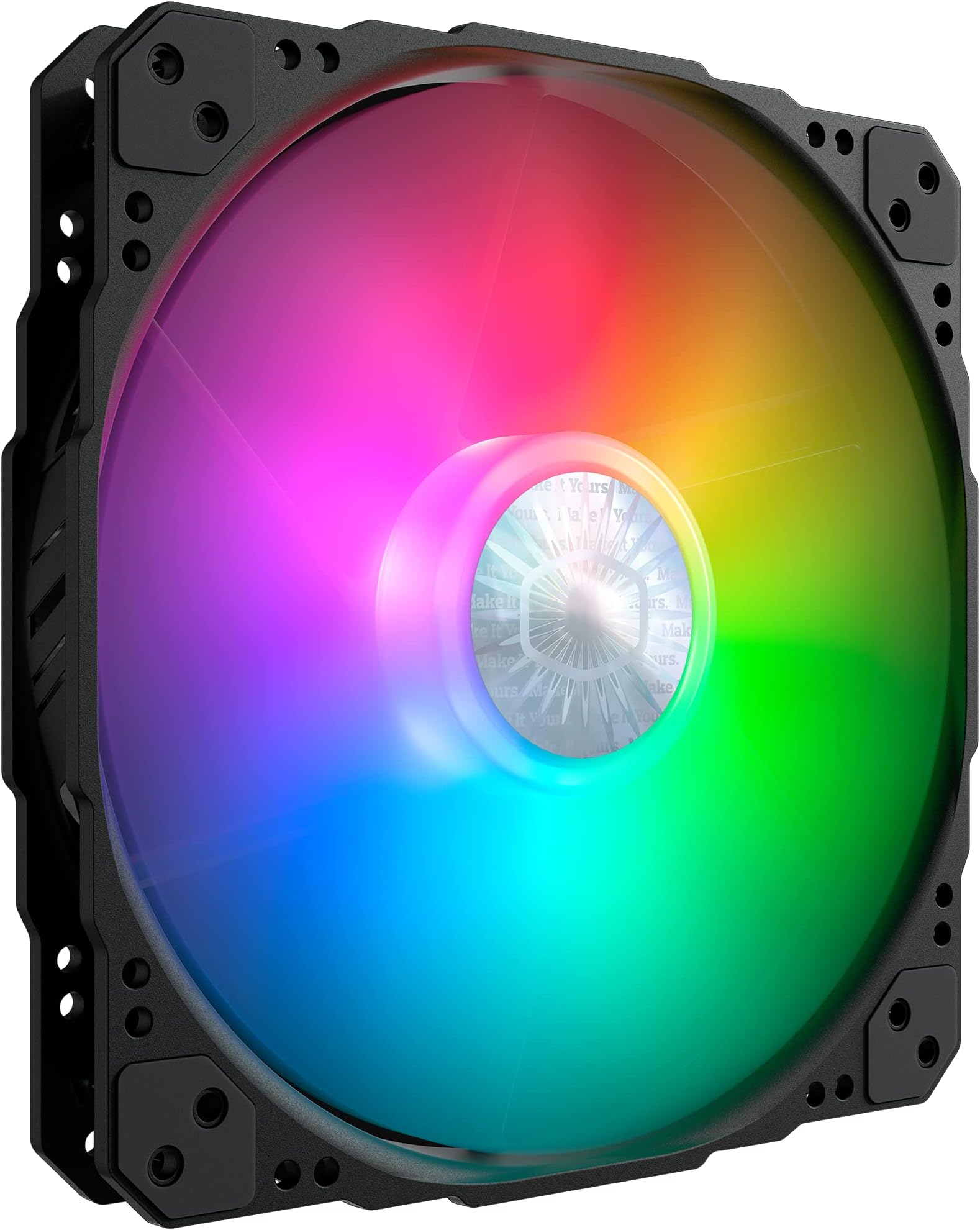 SickleFlow 200 ARGB Gen 2 Square Frame Fan, Customizable LEDS, Air Balance Curve Blade, Sealed Bearing, PWM Control for Computer Case