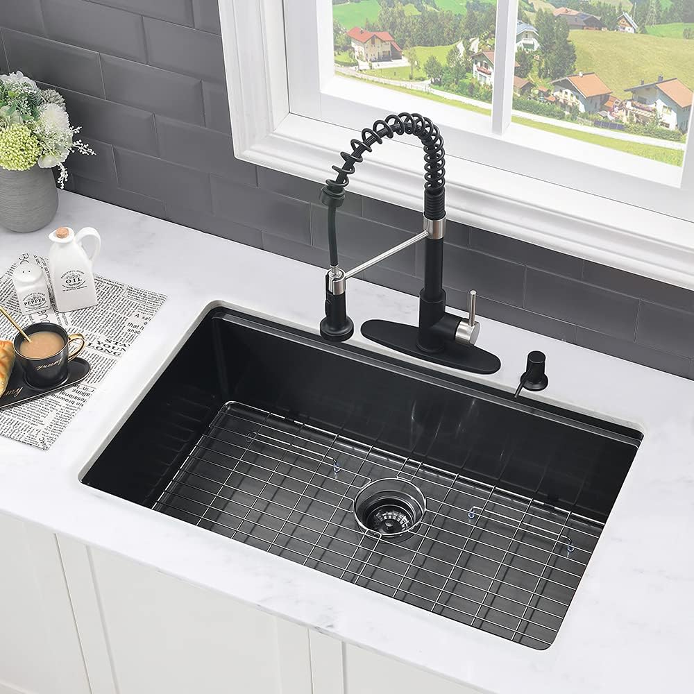 Buy 27 Inch Workstation Undermount Kitchen Sink Black ...