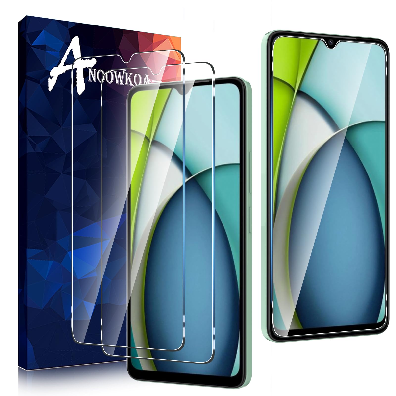[2 Pack] Screen Protector.Tempered glass film specially designed for Xiaomi Redmi A3X/A3/Poco C61 anti-impact anti-breakage anti-scratch no bubbles 9H hardness provide full protection for your phon