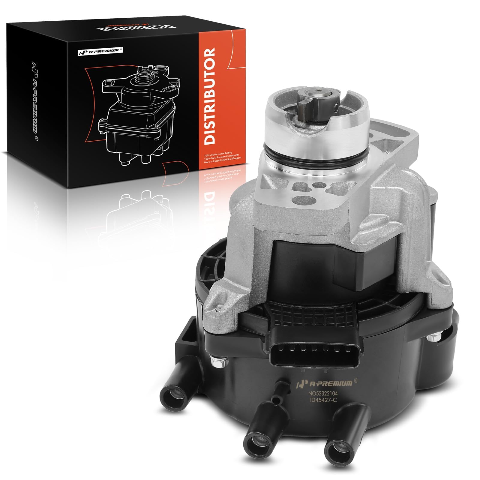 Ignition Distributor with Cap and Rotor Compatible with Chrysler Sebring 2002-2005 & Dodge Stratus 2002-2005 & Mitsubishi Eclipse 2002-2005, Galant 2002-2003, 3.0L