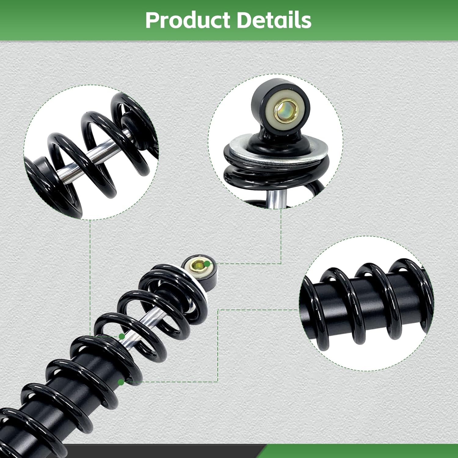 AM130448 Shock Absorber Front Suspension Compatible with J-ohn D-eere Gator TH 6x4, TX 4x2, HPX4x2, Trail, Worksite (2PCS)