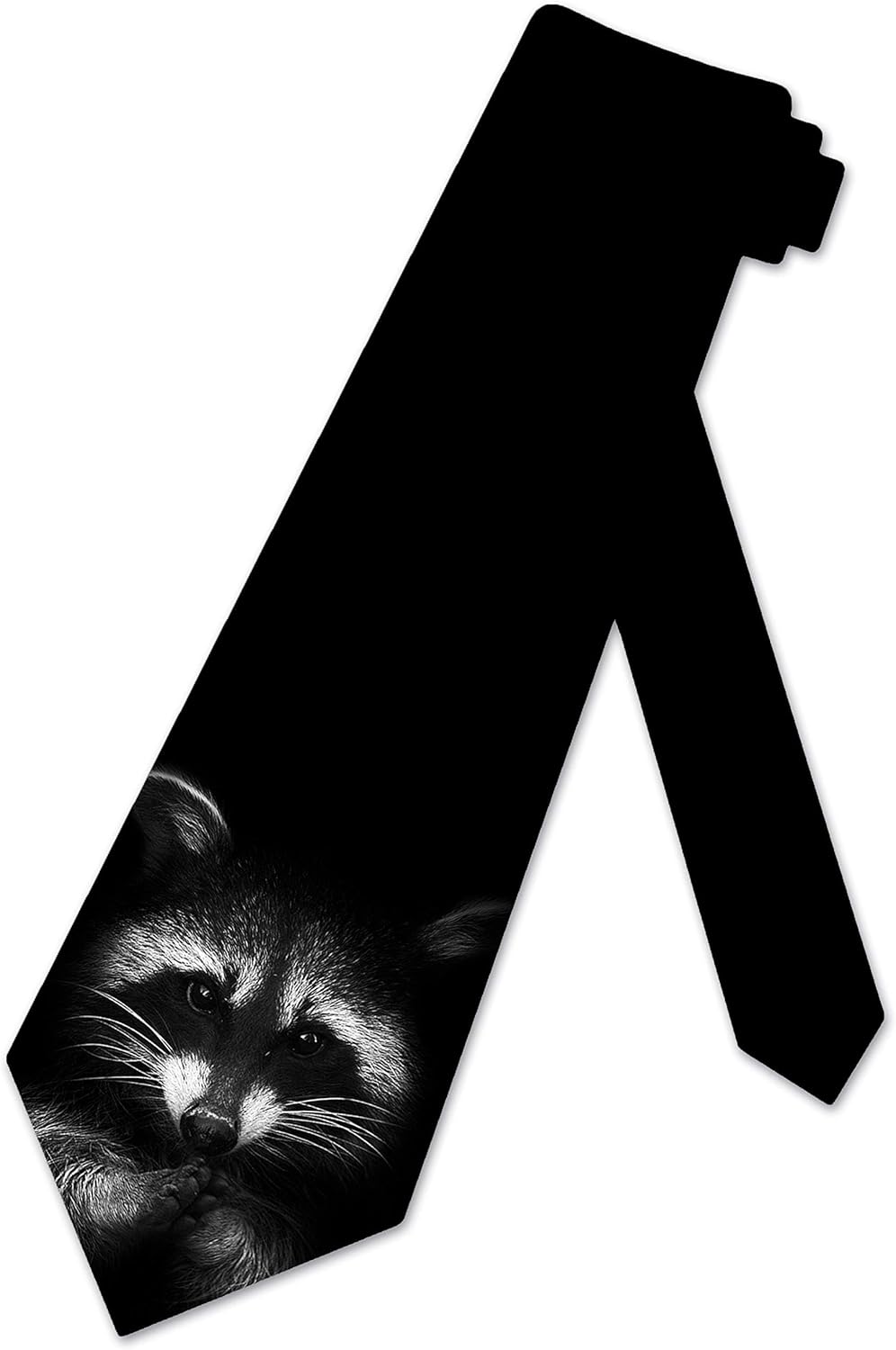 Three Rooker Raccoon Ties Mens Black and White Animal Ties