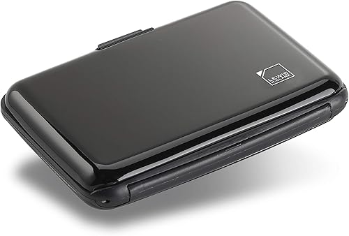 Miniatura 6 de Lewis N Clark Cartera de aluminio RFID Plateado Mini cartera de aluminio RFID soporte para tarjetas de crédito funda para tarjetas de visita  funda