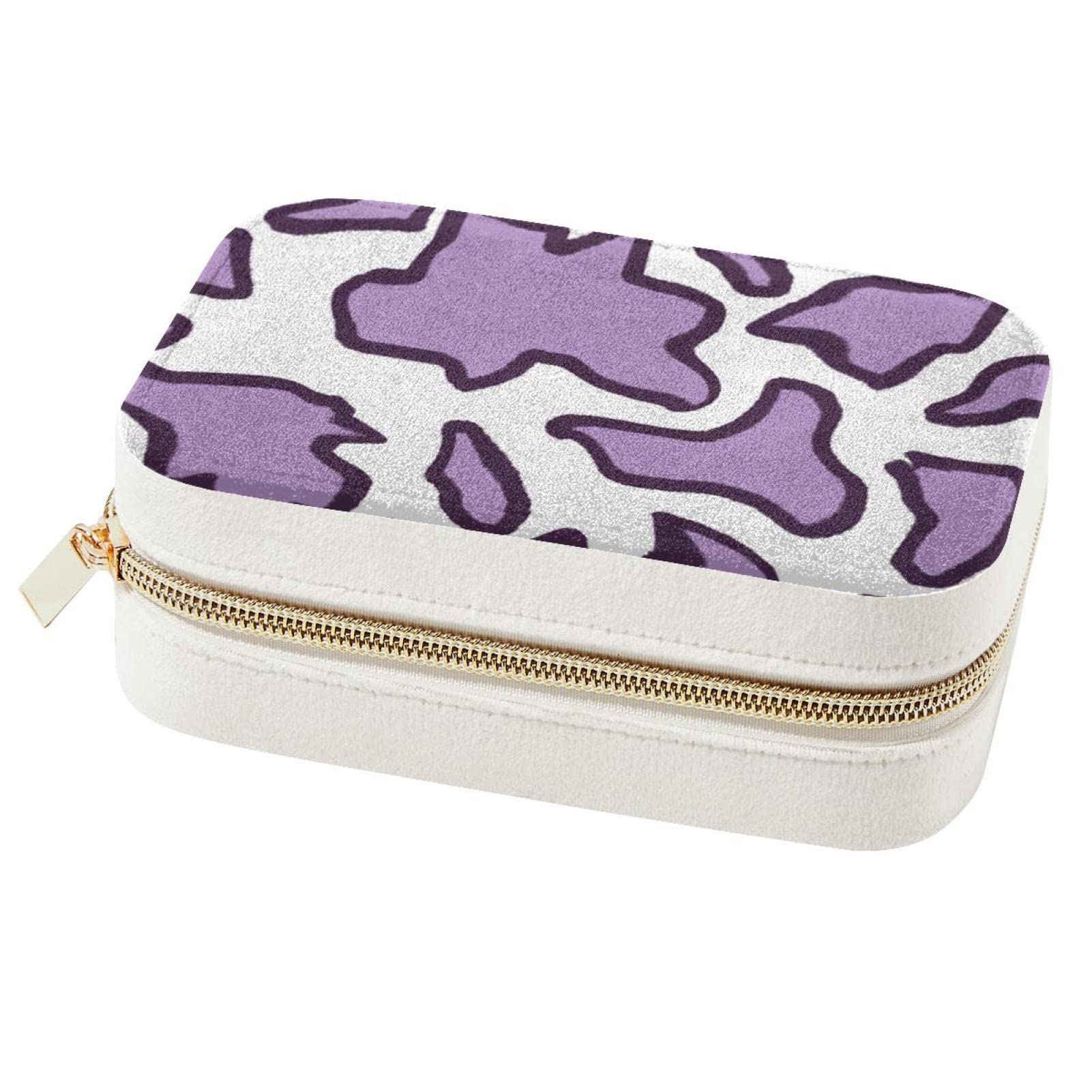 Boîte à bijoux portable léopard pour voyage et bagues