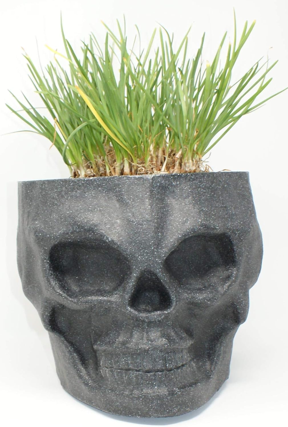 Skull Tiki Planter Black Granite)