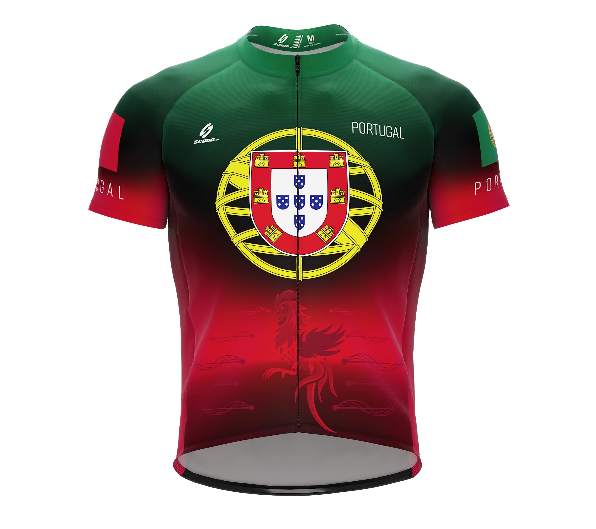 ScudoPro Country Portugal Short Sleeve Cycling Jersey for Men Multi-Colored
