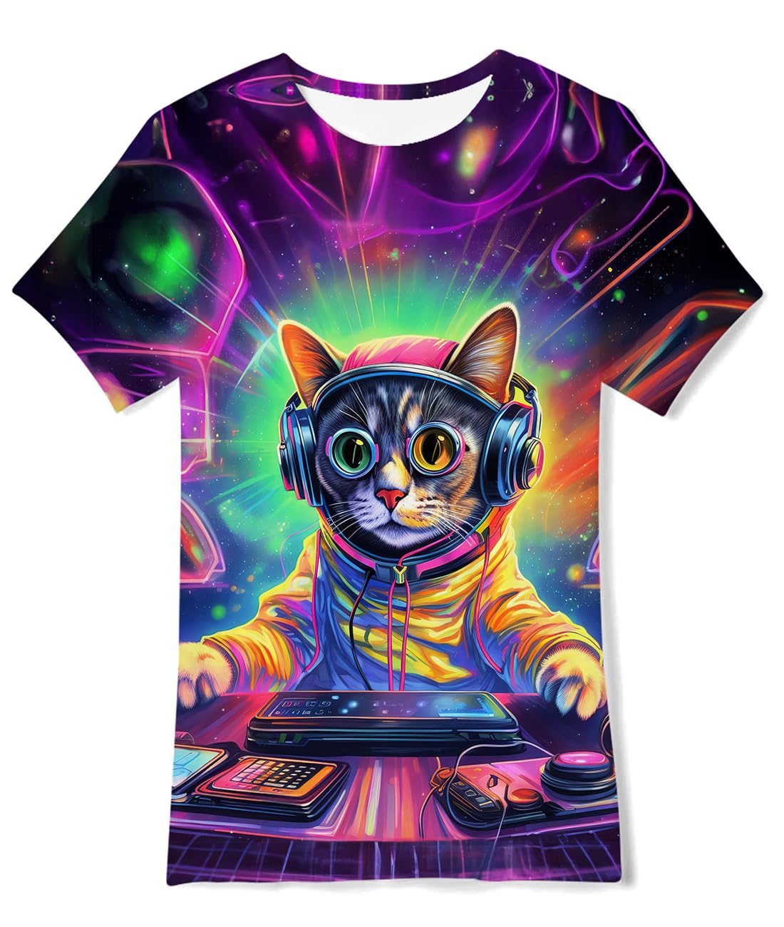Fanient Camiseta de Manga Corta con impresión 3D, Cuello Redondo, para niños y Adolescentes