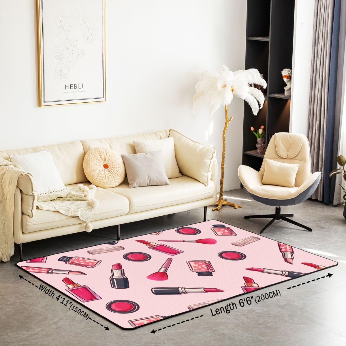 Homewish Kosmetyki i perfumy dywaniki do sypialni 100 x 150 cm