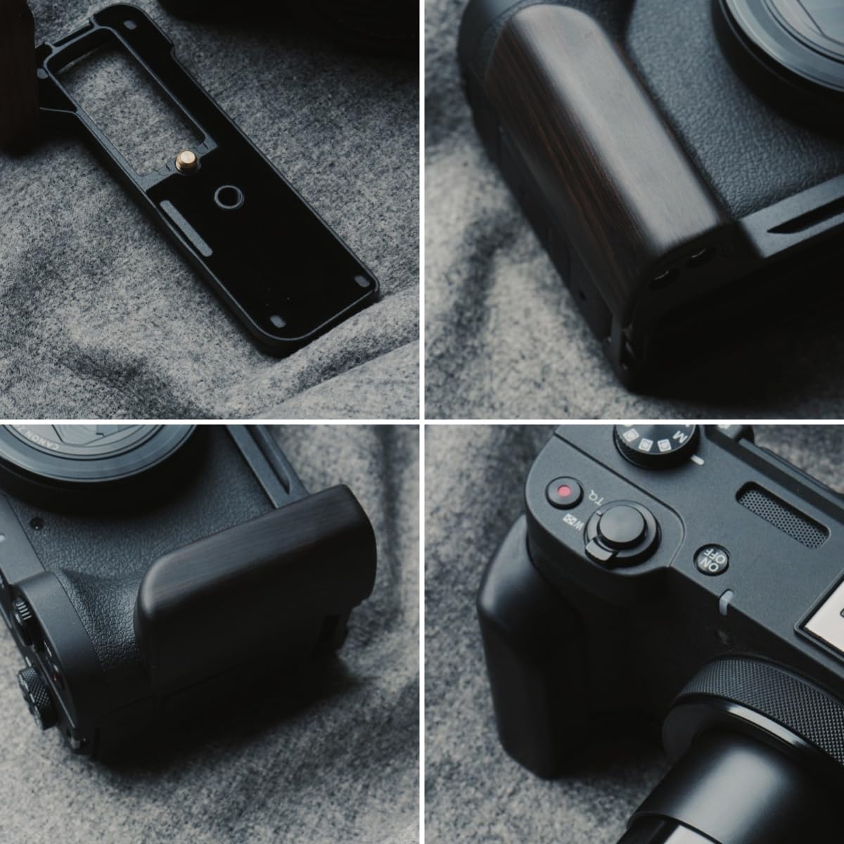Amazon | Canon PowerShot V1 専用 カメラウッドグリップ 高級檀木材