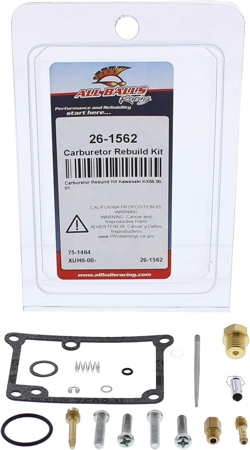 All Balls Racing 26-1562 Carburetor Kit, Complete Compatible with/Replacement For Kawasaki KX 65 2000-2001