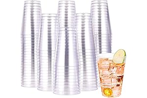 Jolly Chef Disposable Clear Tumblers: 100 Pack for Festive Gatherings