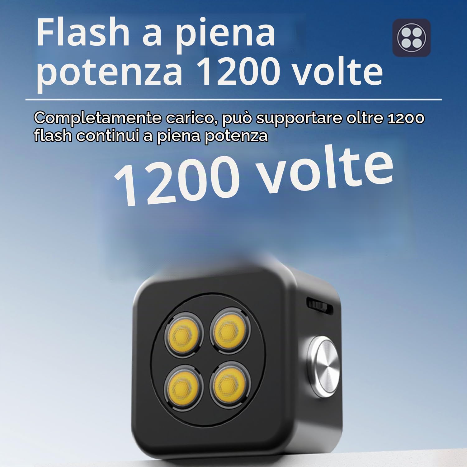 Funmount, luce flash esterna per smartphone, 18 W, con luce fissa da 3 W, lampada magnetica per cellulare, luce flash a LED sincrono ad alta potenza, per foto e video e live streaming (nero)