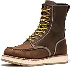 ROCKROOSTER Mantua - 8 inch Comfortable, Anti-fatigue Soft toe Rubber Outsole Work Boots for Men SAP308