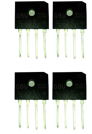 Steko (4 Pieces) GBU1510 Bridge Rectifier 15Amp 1000V Through Hole High | Electronic Components | Electronic Circuit Repair