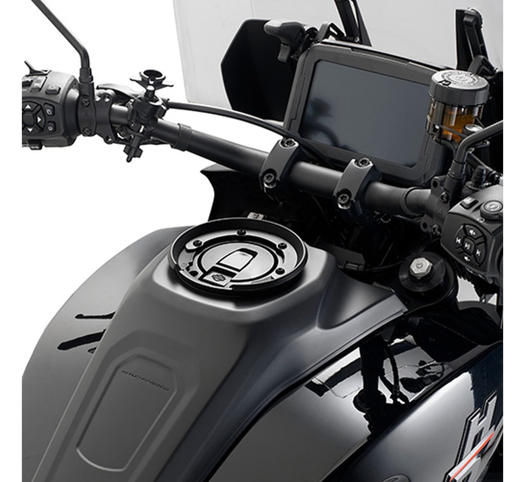 MOTOTOPGUN givi borsa ea144b serbatoio tanklock nero 5 lt + attacco compatibile con harley davidson pan america 1250 2021 2022 2023 2024 ea144b + bf65