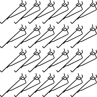 24 Pieces Metal Peg Board Hooks 6 Inch, Tool Shelf Peg Hooks Peg Board Organizer Fit 1/4 Inch Brackets Hooks Pegboard for Kitchen, Retail Shop, Craft Assortment Garage Organizer Wall Attachment