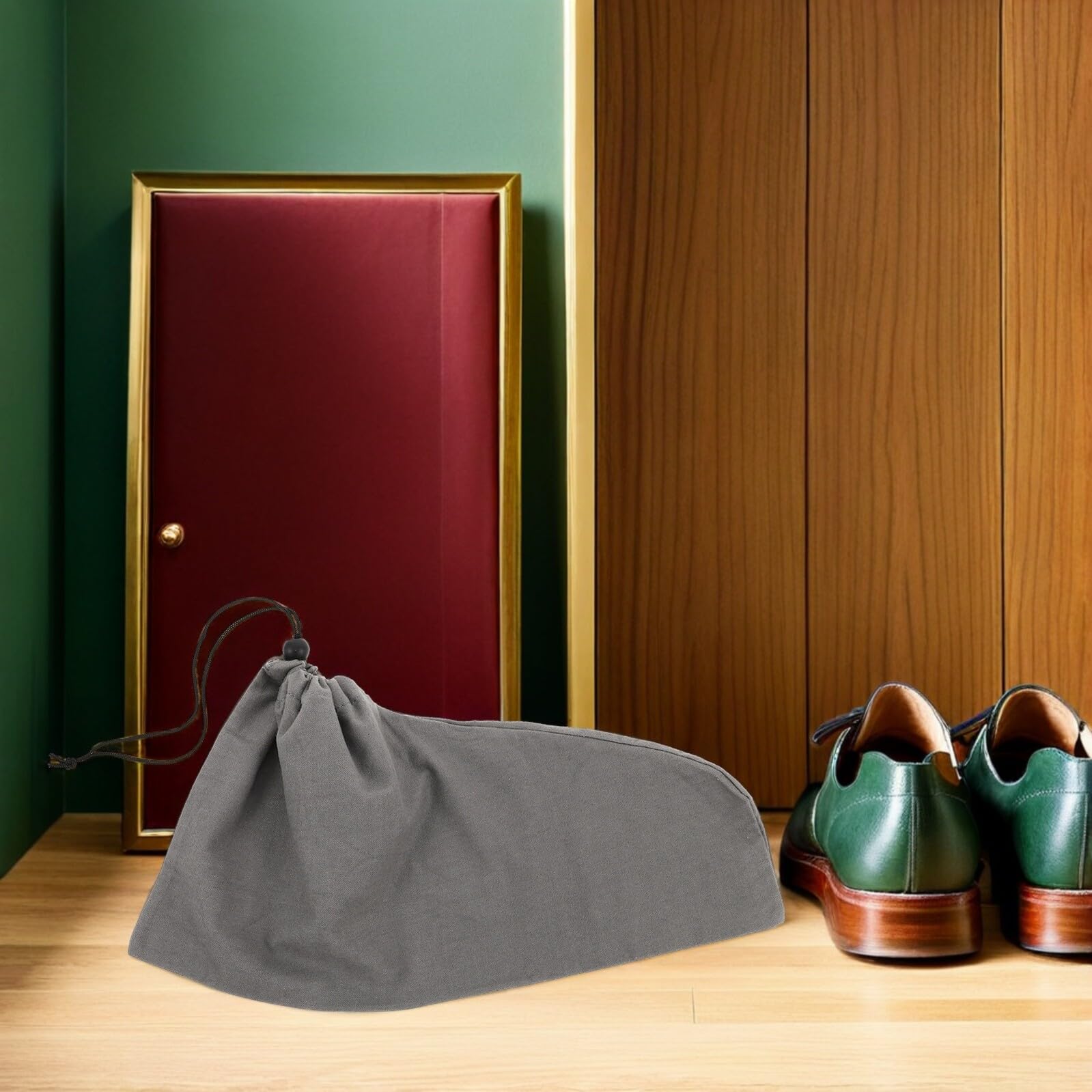 Didiseaon 6pezzi Borsa per Scarpe da Viaggio Coulisse Borsa per Riporre le Scarpe in Cotone Traspirante Organizer per Leggero e Compatto per Uso Quotidiano e Viaggi