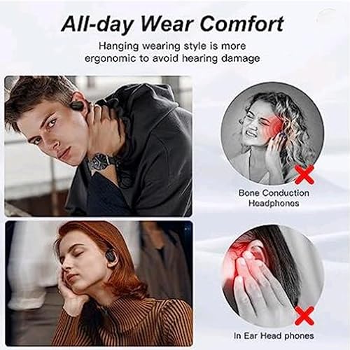 Miniatura 2 de Auriculares de una sola oreja abierta, auricular Bluetooth inalámbrico para un sonido potente, 16 horas de reproducción Bluetooth 5.2 auricular