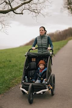 Burley Design Jogger Kit for Bicycle, Aluminum, Black/Silver, 16 inches