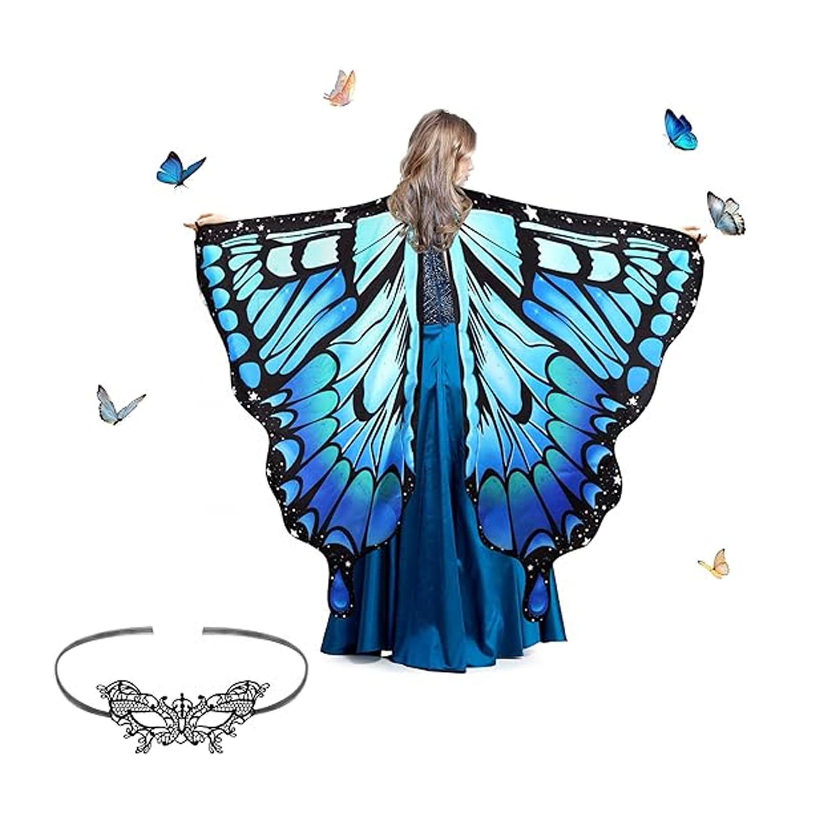 Wsetyy Butterfly Wings Adult, Women Butterfly Halloween Costume