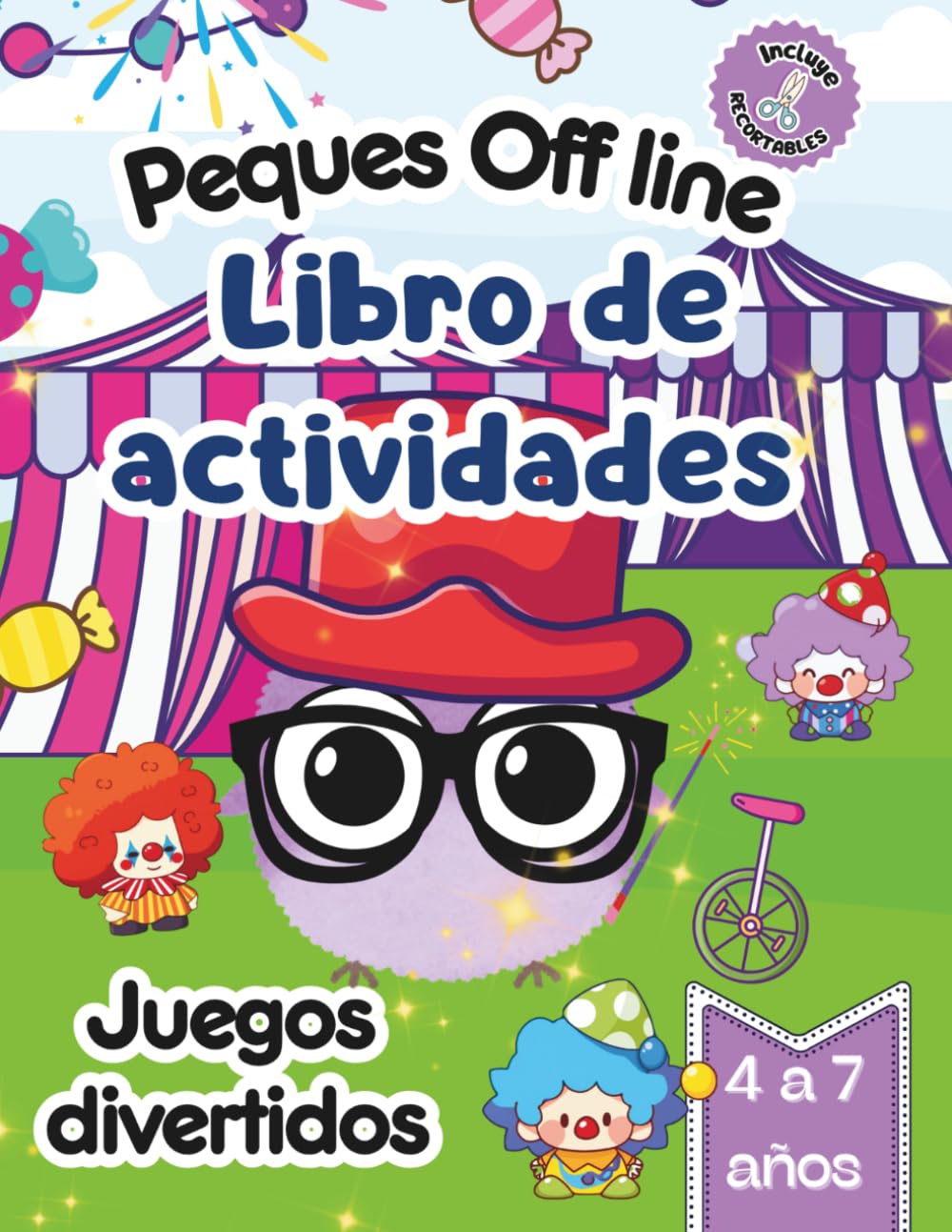 Juegos Divertidos para niños de 4 a 7 años.: Libro de Actividades con laberintos, colorear, conciencia fonológica, matemáticas y retos creativos. (Peques Offline)