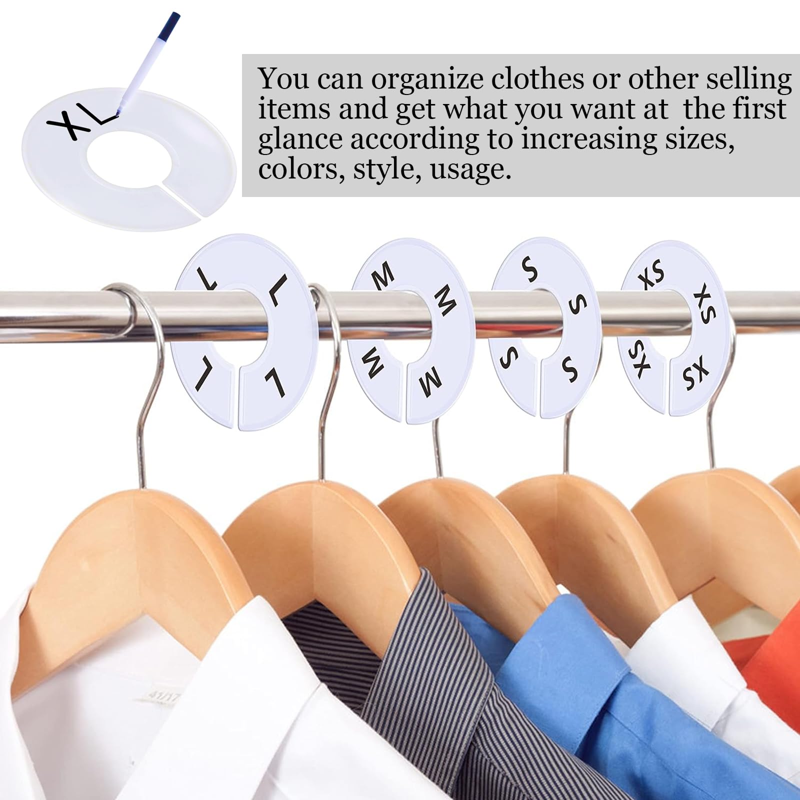 Clothing Rack Size Dividers