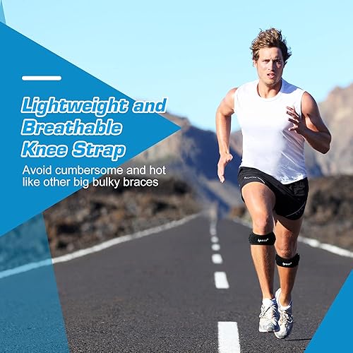Miniatura 5 de IPOW Paquete de 2 Férula de Correa de Rodilla XXL Talla Plus para Alivio del Dolor de Rodilla y Estabilizador de Rótula, Soporte para Senderismo,
