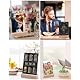 Birshe 24 Pieces Natural Wood Photo Holder Card Holders with 56 Glue Dots for Restaurants, Weddings, Banquets and Parties Product Image 6