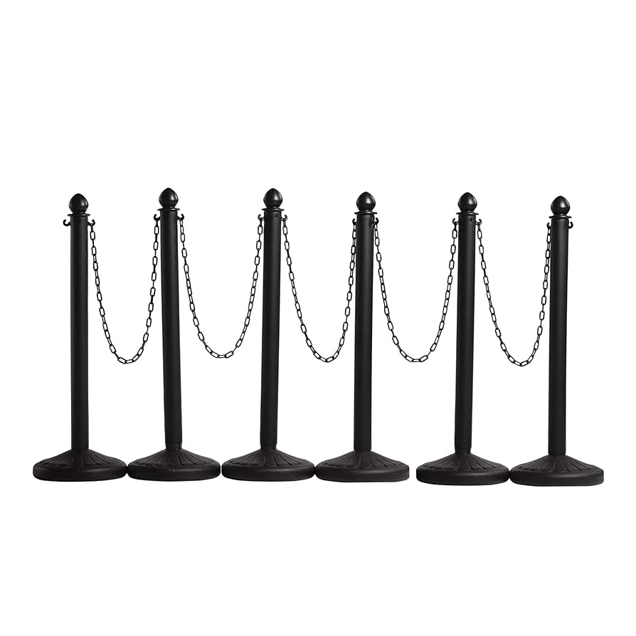 Montour Line Plastic Stanchion Black 2.5 Inch Diameter with