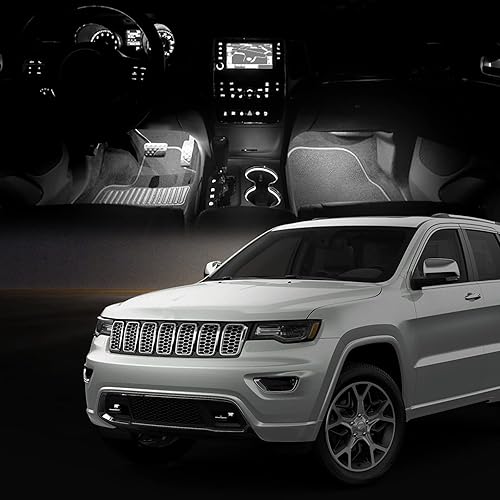 Miniatura 6 de NDRUSH Luces LED para interiores para pisos, luces de charco debajo del salpicadero, lámparas de cortesía, compatible con Dodge Durango Jeep