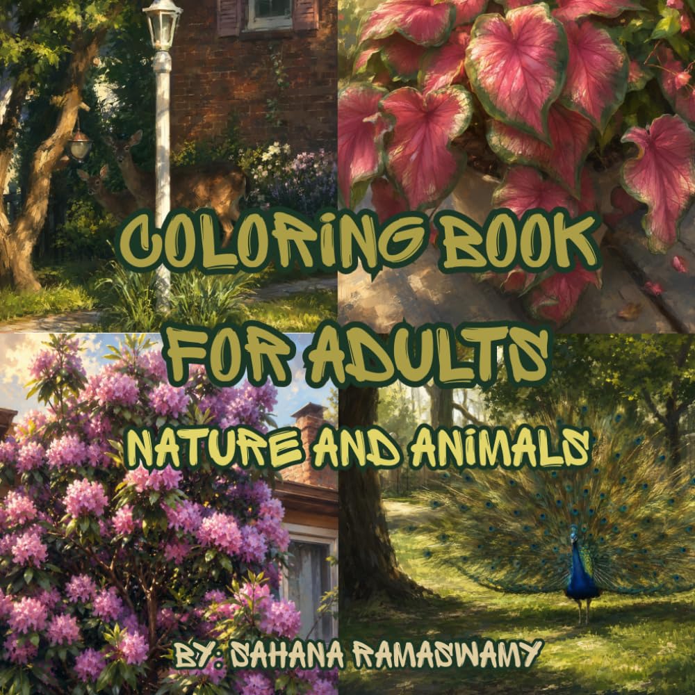 Coloring Book for Adults: Nature and Animals (Adult Coloring Books)