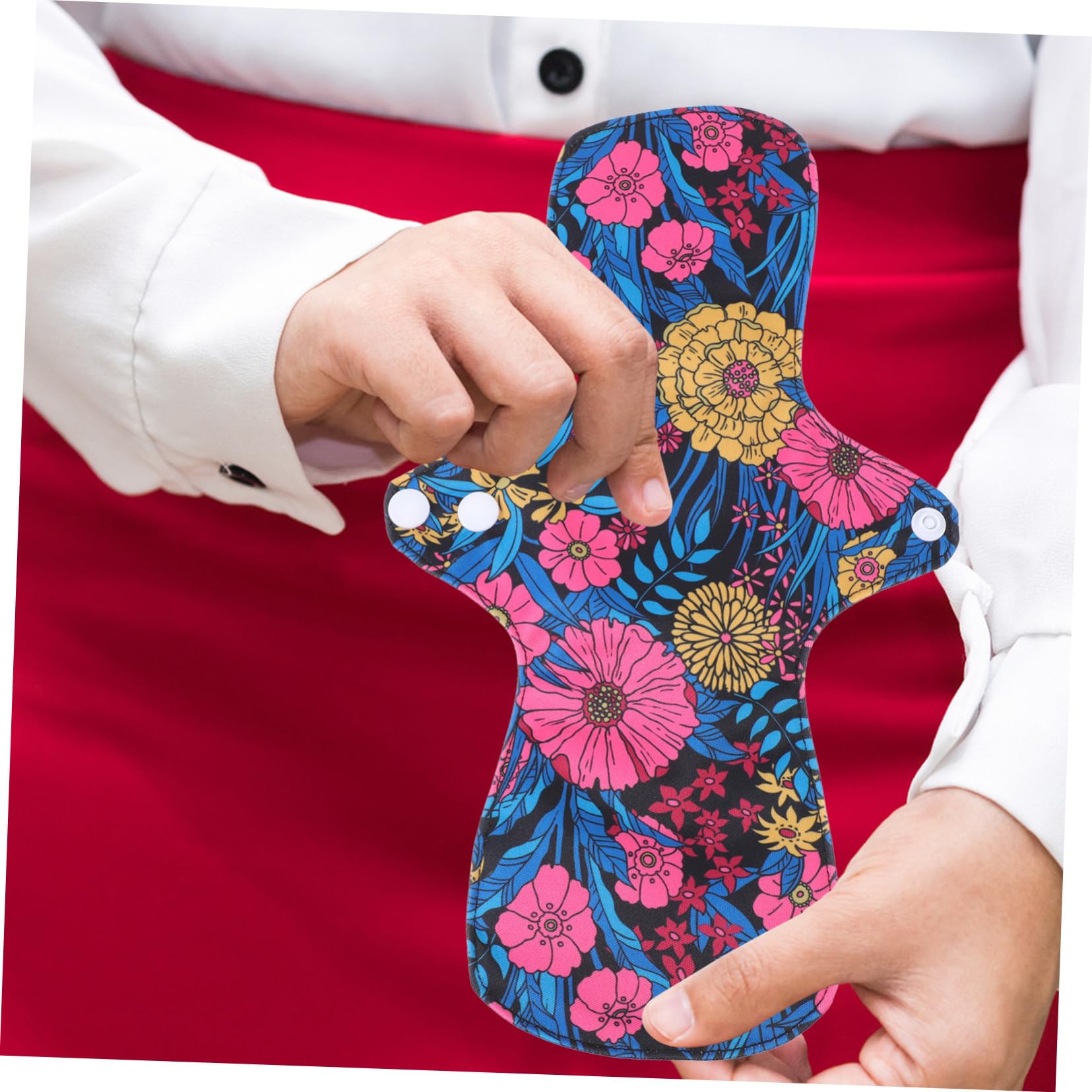 Compresas Menstruales Reutilizables 6 Piezas de Fibra Lavables Cómodas y Fáciles de Limpiar Membrana Pul Color Aleatorio para Adultos en Exteriores o Viajes